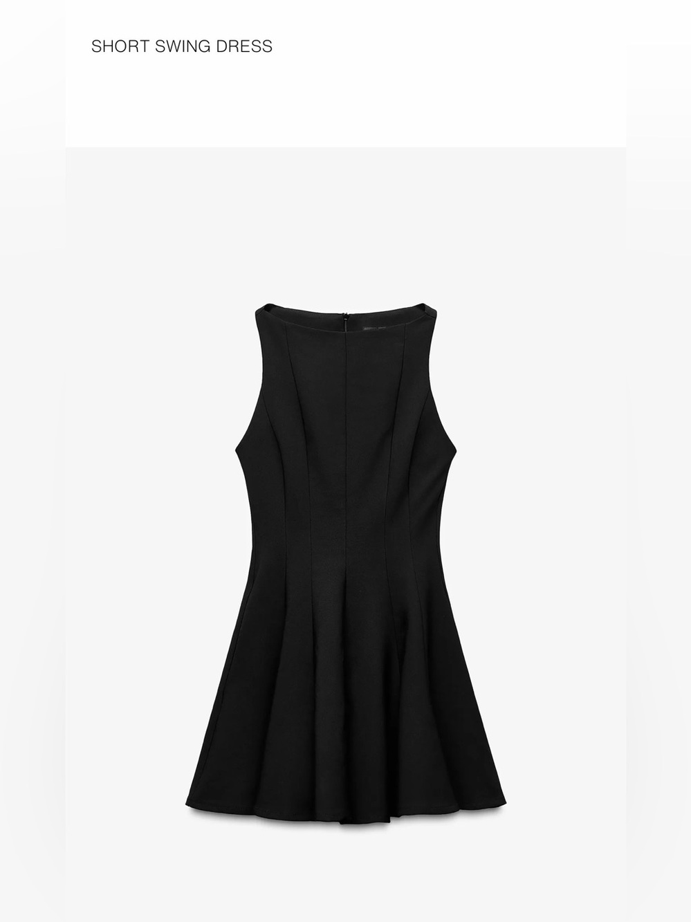 Zara SKATER Mini Dress SZ M, A-LINE FUN FLIRTY FLOUNCY TWIRL CIRCLE SKIRT